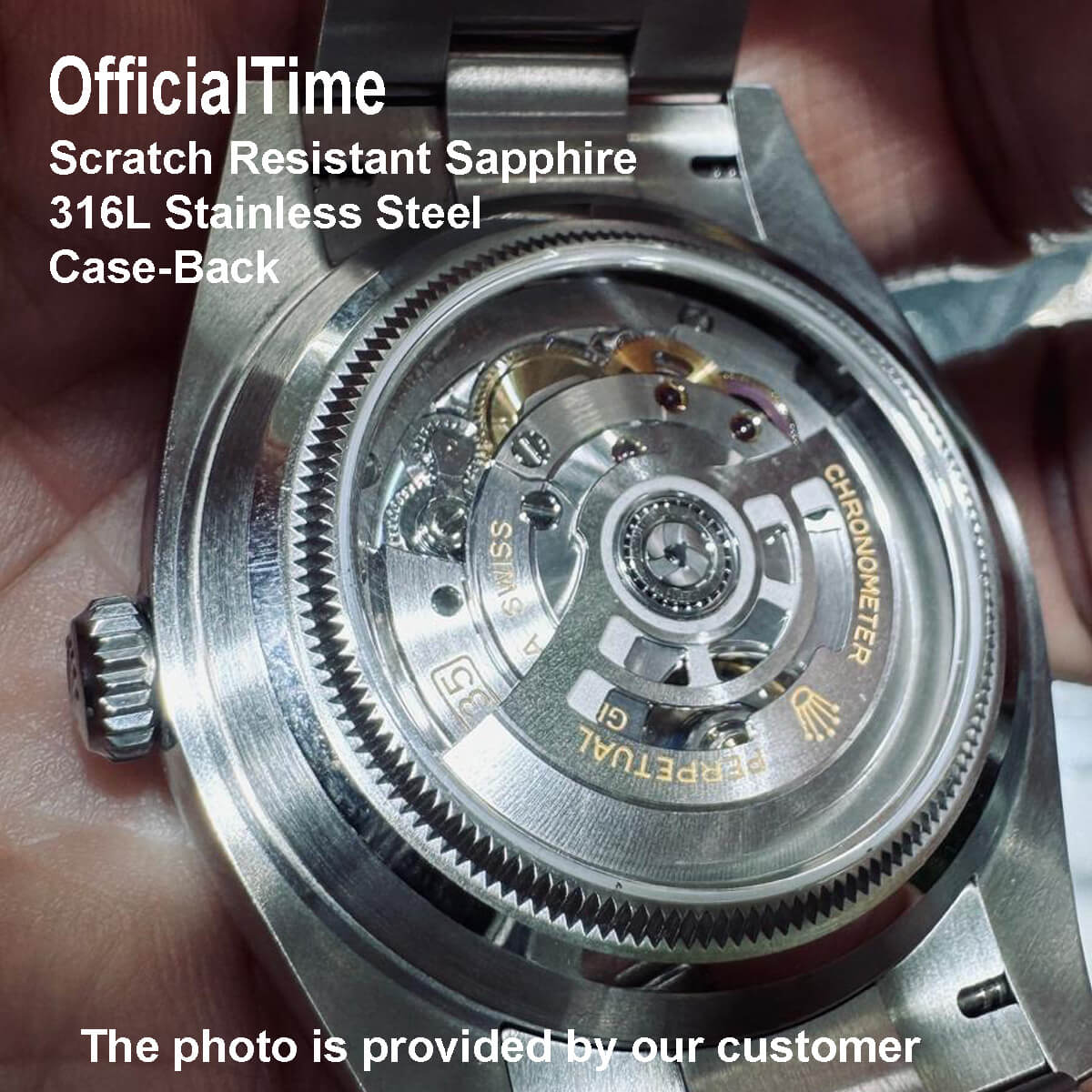 Datejust 41 with OfficialTime Case Back